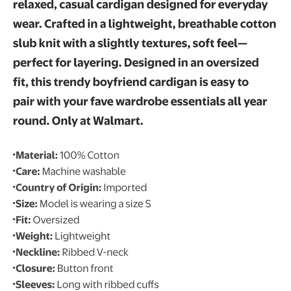 Time and Tru Black Soot Cardigan - Picture 7 of 7